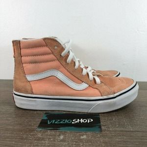 Vans Old Skool Hi Top Coral Lace Up Skate Sneakers Youth 3 751505